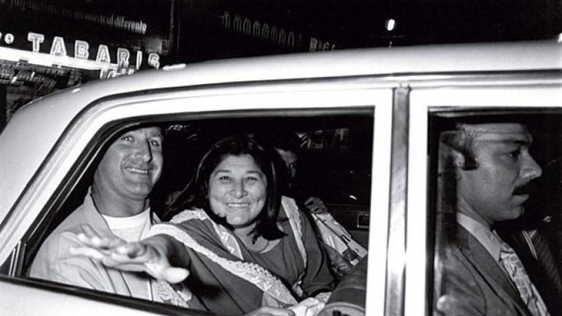 Mercedes Sosa en su regreso al país en 1982.