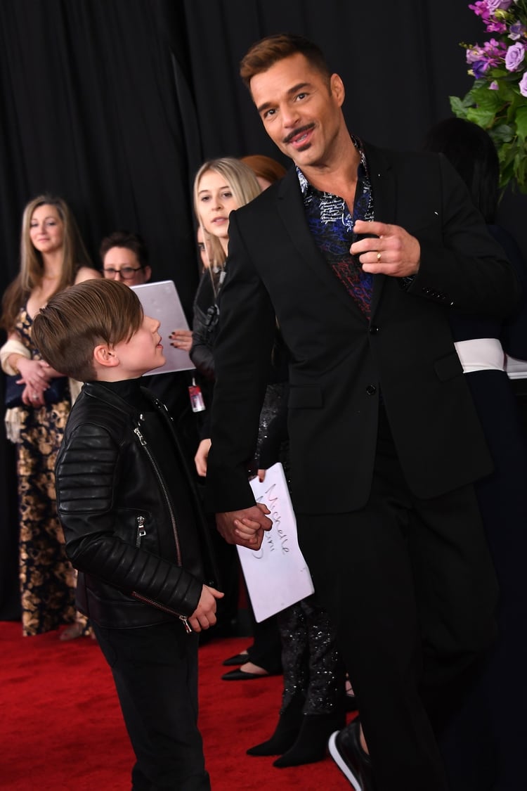 Ricky Martin con su hijo Matteo (Photo by VALERIE MACON / AFP)