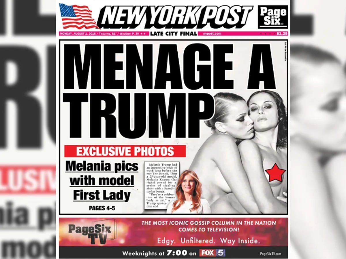 Las fotos prohibidas de Melania Trump desnuda con una mujer - Infobae