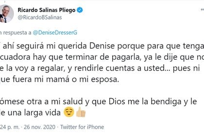 La respuesta de Salinas Pliego a Dresser