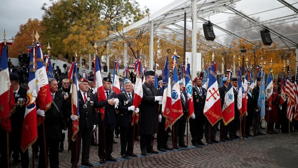 Veteranos franceses durante el acto de conmemoración (Reuters)