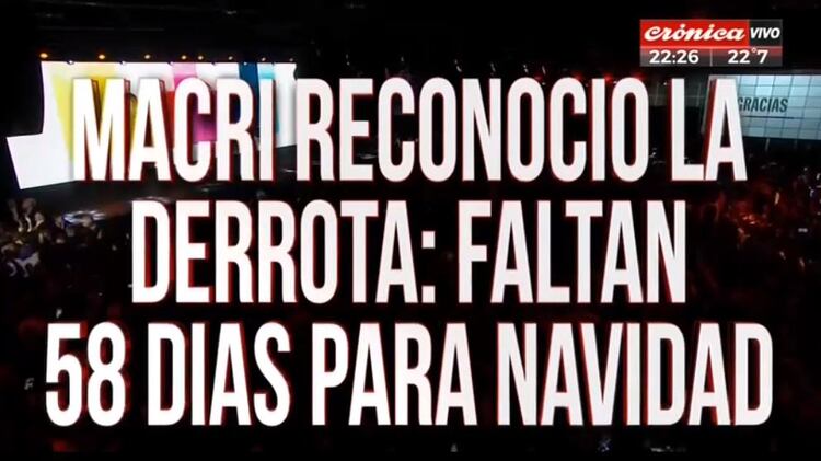 Placas crónica elecciones presidenciales (Foto captura: Crónica TV)