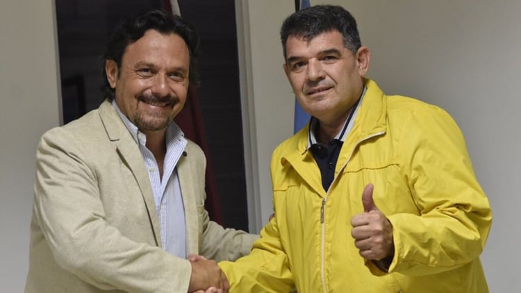 Gustavo Saenz (izquierda) y Alberto Olmedo (derecha) estuvieron cerca de sellar un acuerdo, pero se presentarán en alianzas distintas como candidatos a gobernador.