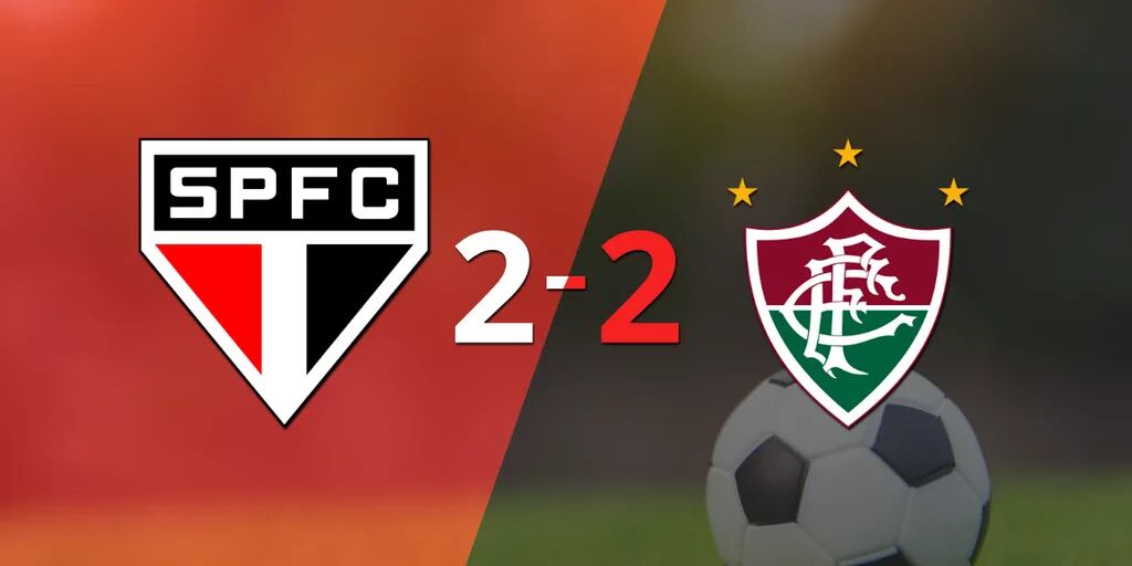 São Paulo y Fluminense sellaron un empate a dos