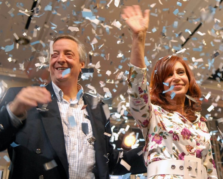 Néstor y Cristina Kirchner (foto NA)