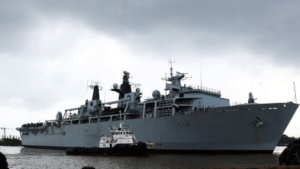 El HMS Albion es una buque de transporte anfibio de 22.000 toneladas de desplazamiento (EFE)