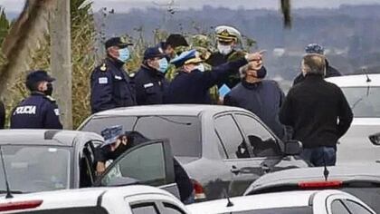 Policías en el lugar del hecho el domingo pasado