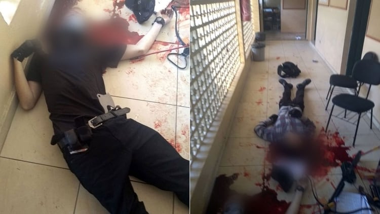 Las imágenes de los tiradores que luego se suicidaron, difundidas por la Policía Militar