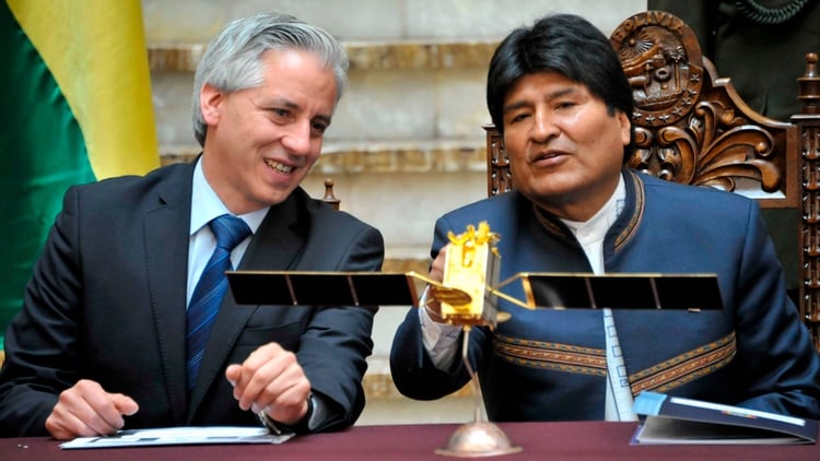 Alvaro García Linera y Evo Morales