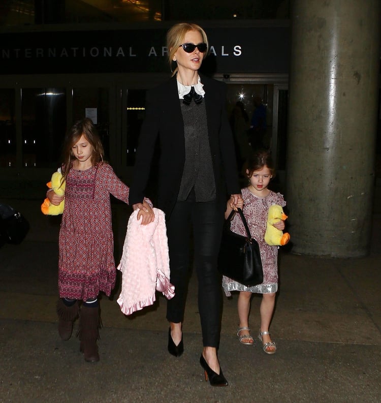 Nicole Kidman con sus hijas Sunday Rose y Faith Margaret (The Grosby Group)
