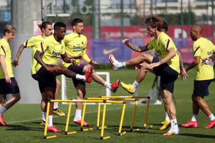 Los jugadores transitan la última fase de los entrenamientos grupales - EFE/ FC Barcelona /  Miguel Ruiz
