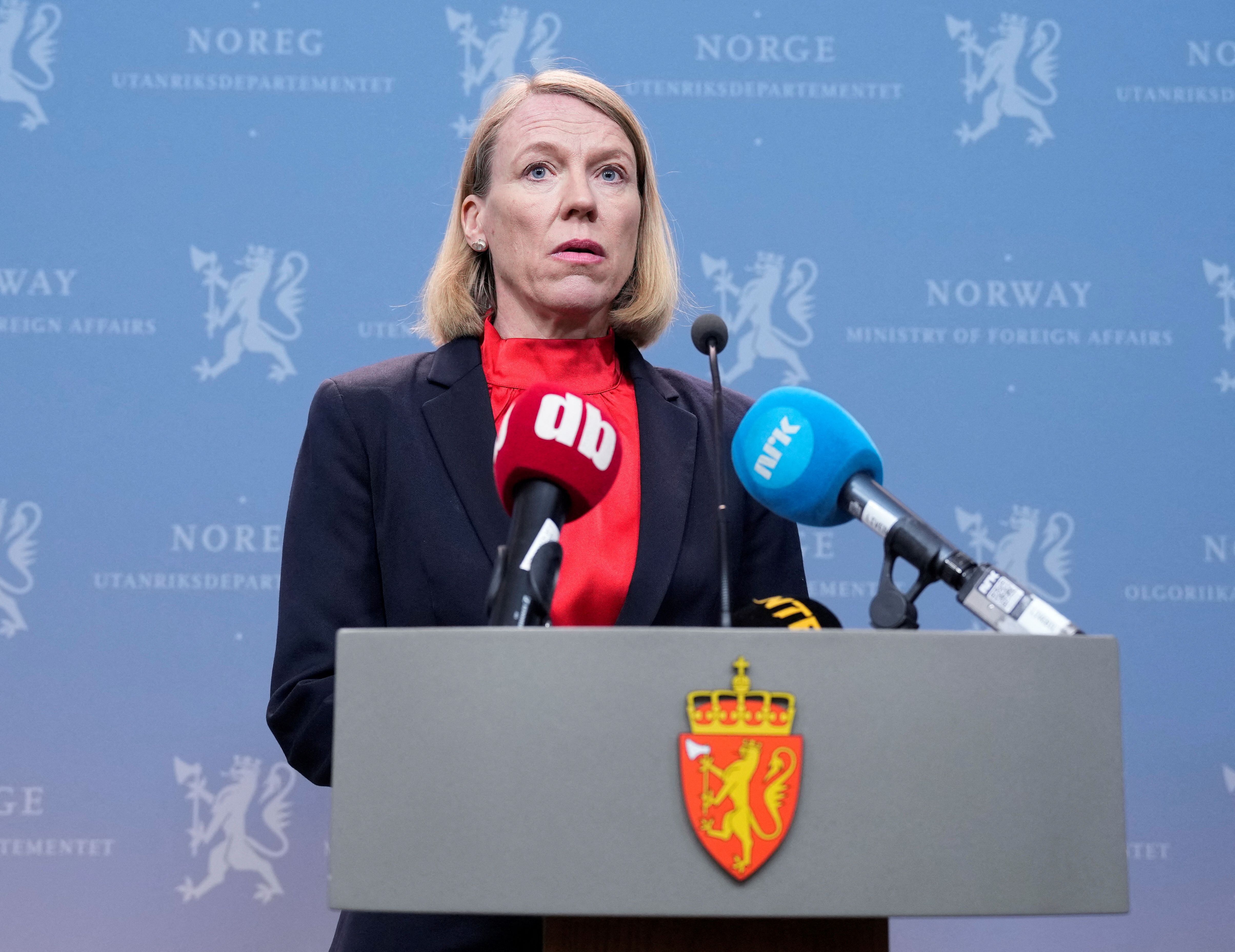 La ministra de Asuntos Exteriores de Noruega, Anniken Huitfeldt (REUTERS)