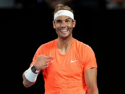Rafael Nadal sonrió cuando la espectadora le hizo un gesto obsceno durante su partido ante Michael Mmoh (Foto: Reuters)