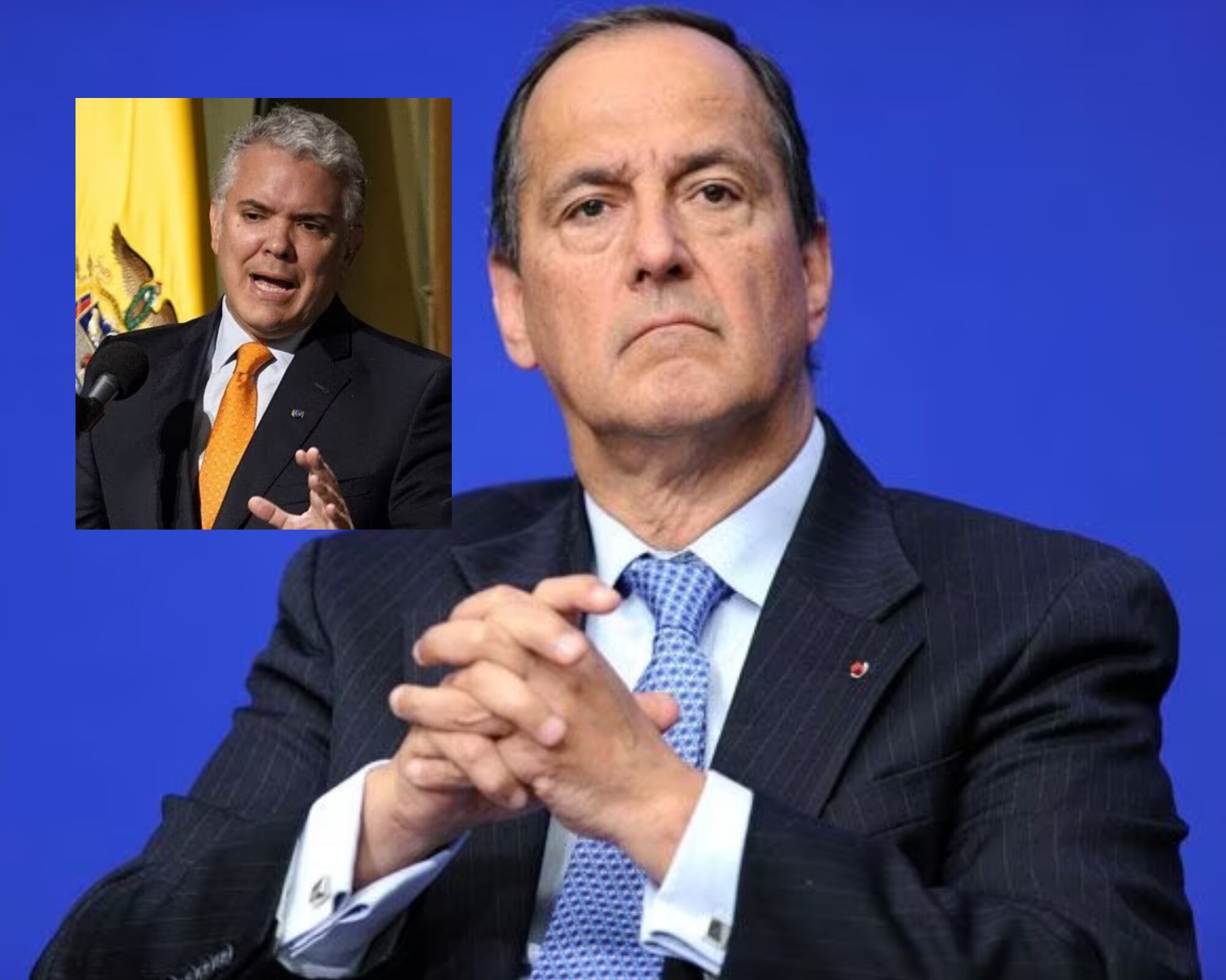 Iván Duque, expresidente de Colombia, y Juan Camilo Restrepo, exministro de Hacienda - crédito AFP
