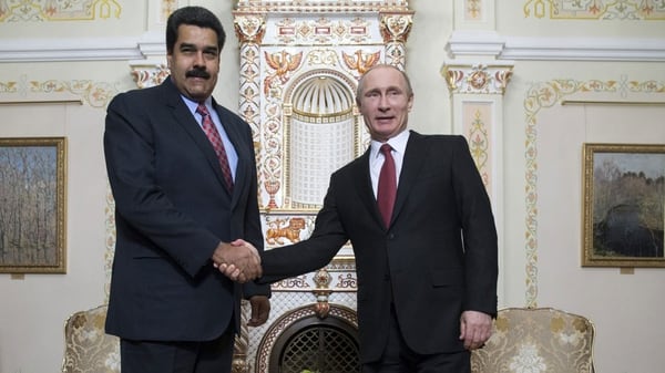 Nicolás Maduro junto a Vladimir Putin en un encuentro en marzo de este año (EFE)