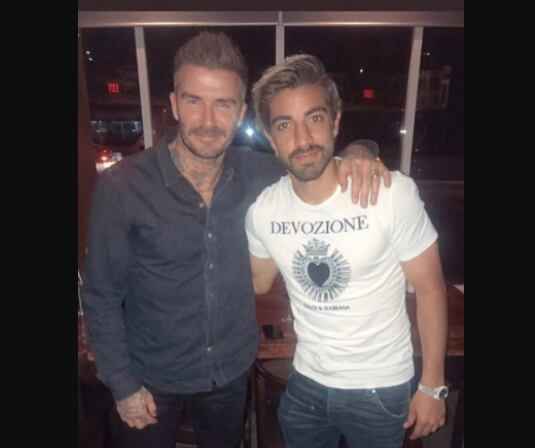 Rodolfo Pizarro y David Beckhamn. Foto: Instagram @rpizarrot