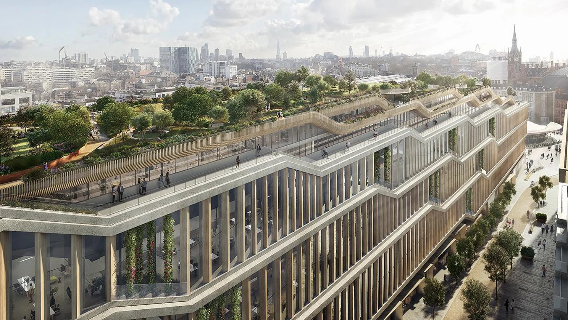 Contará con un jardín que cubrirá todo el techo del inmueble, esta innovadora idea se extenderá a lo largo de 300 metros con desniveles (Google)