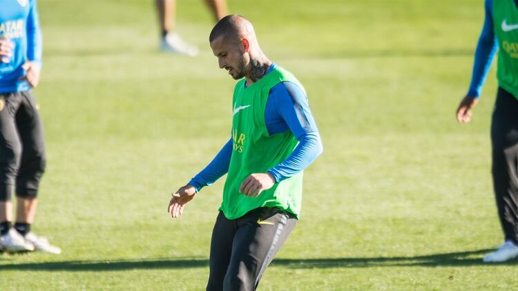 “Estoy bien físicamente”, declaró Benedetto, que quiere ser titular (Alejandro Ríos / Infobae)