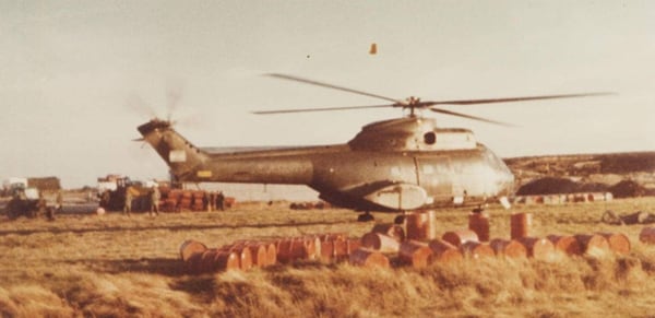 Los helicópteros del Ejército en las Islas