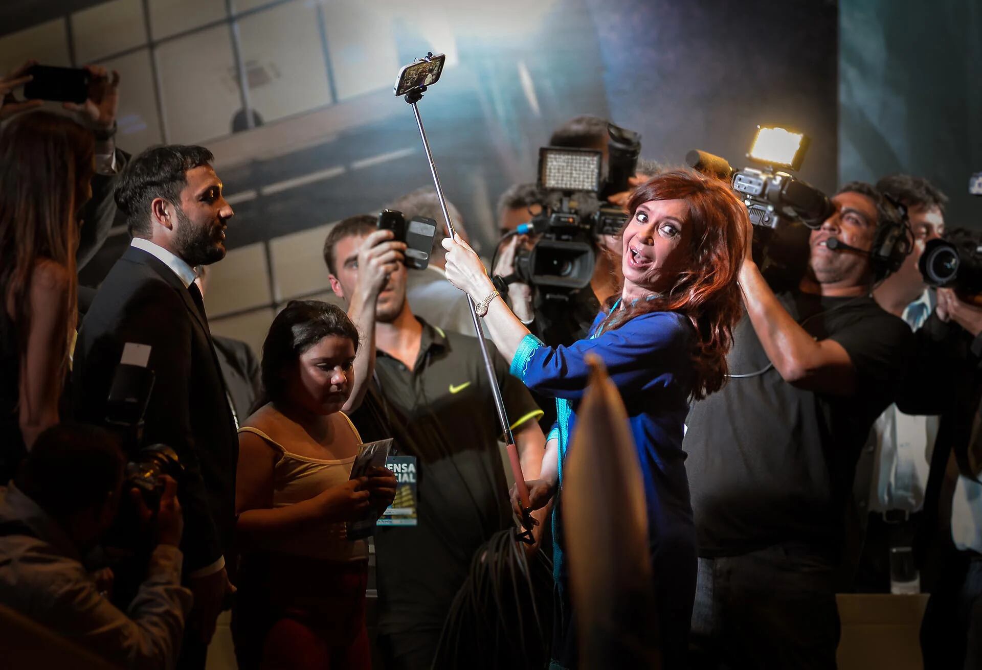 Cristina Fernández de Kirchner durante la inauguración de la nueva Municipalidad Inteligente del municipio de Berazategui (Fernando Pérez Re)