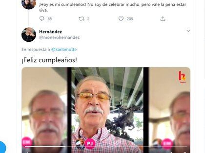 Monero Hernández utilizó un video de Vicente Fox (Foto: Twitter / @karlamotte)