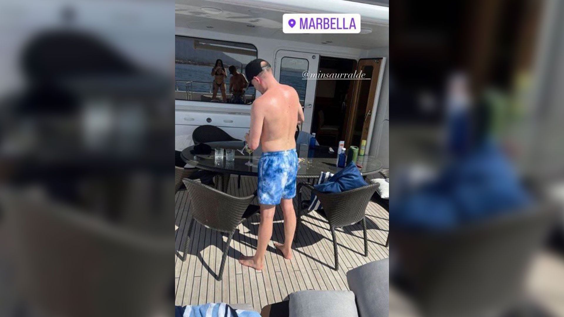 Una de las imágenes de Insaurralde que compartió Sofía Clérici del viaje que realizaron juntos en Marbella 