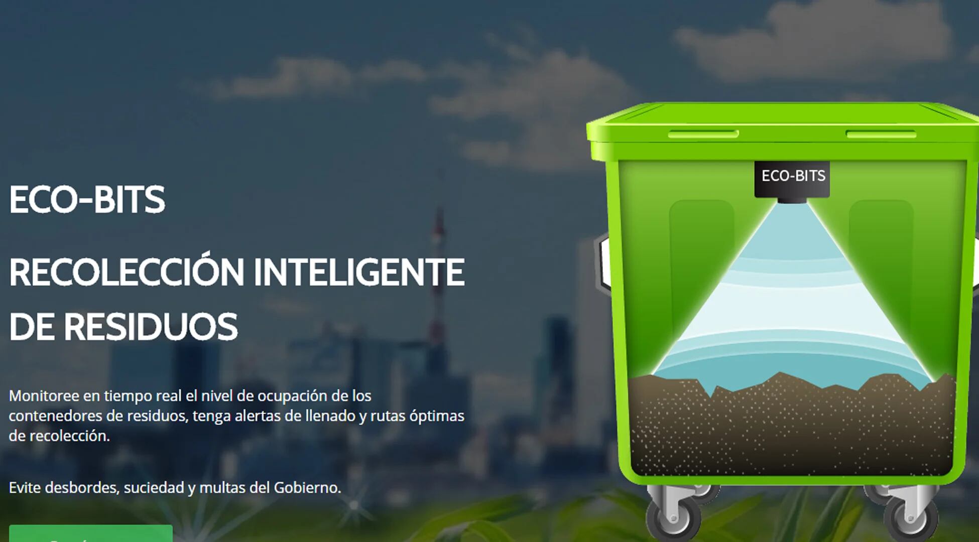 ECO-BITS es el primer contenedor de residuos con tecnología IoT
