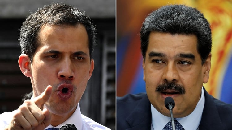 Juan Guaidó y Nicolás Maduro