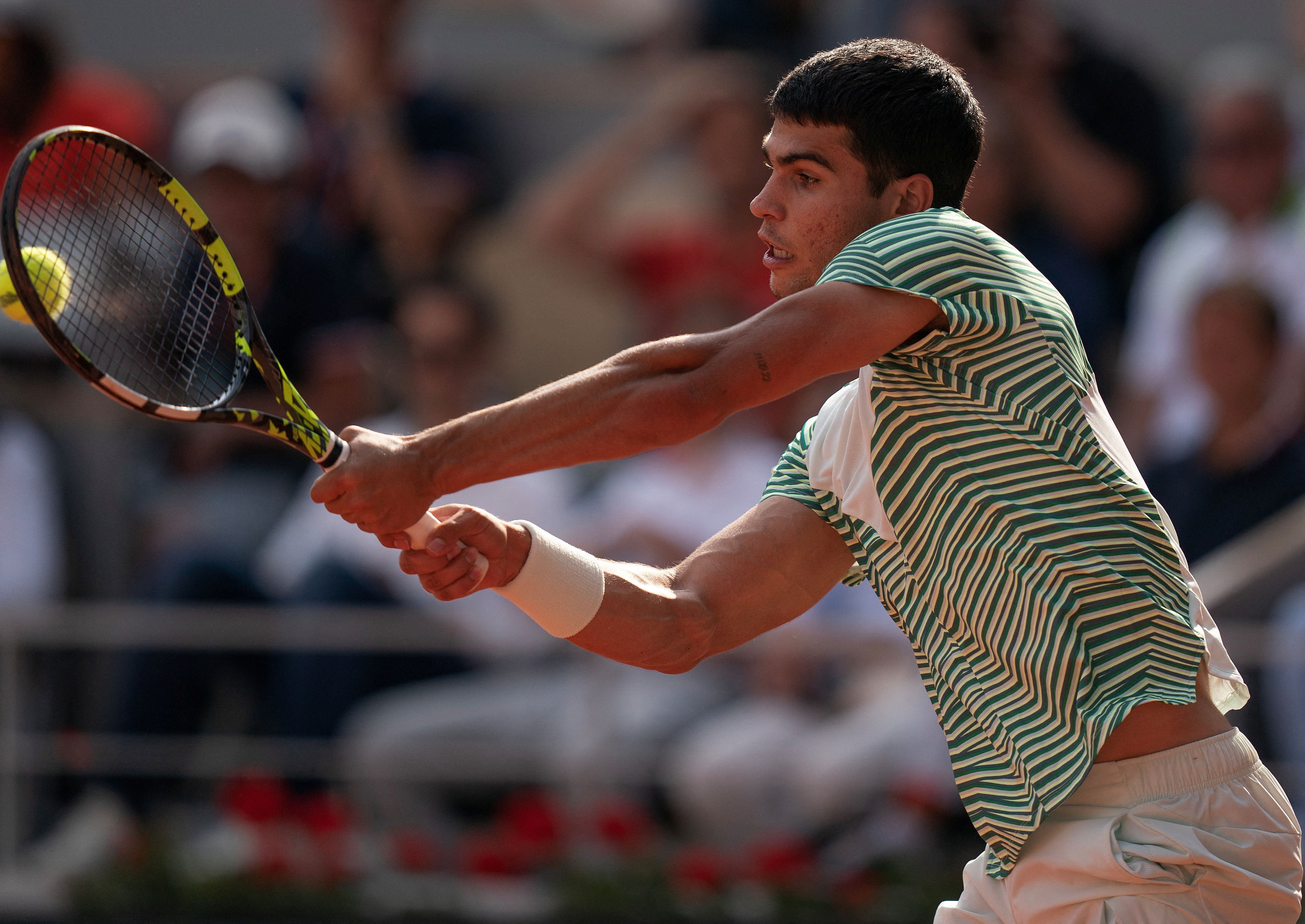 Alcaraz en semifinales de Roland Garros (Susan Mullane-USA TODAY Sports/File Photo)