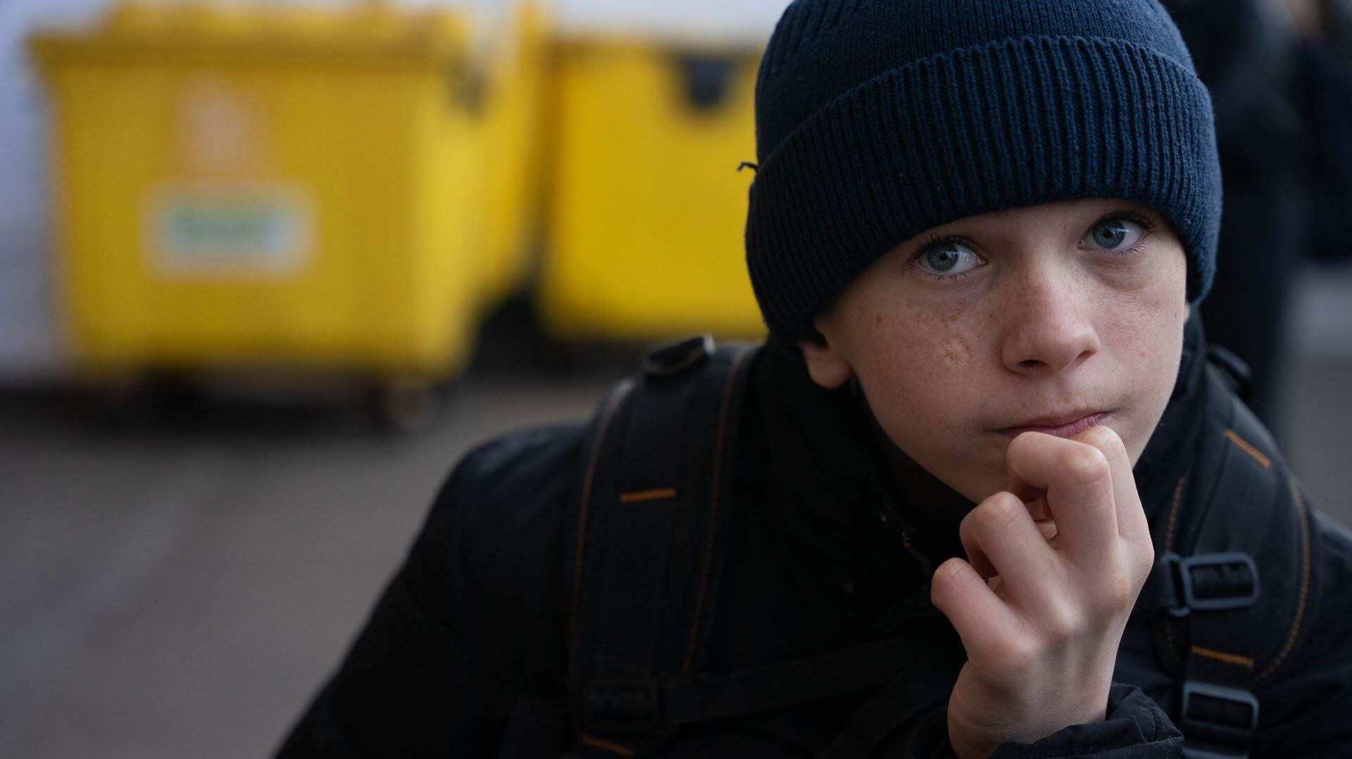 Ukrainische Flüchtlinge - Warschauer Zugterminal - 21/03/22