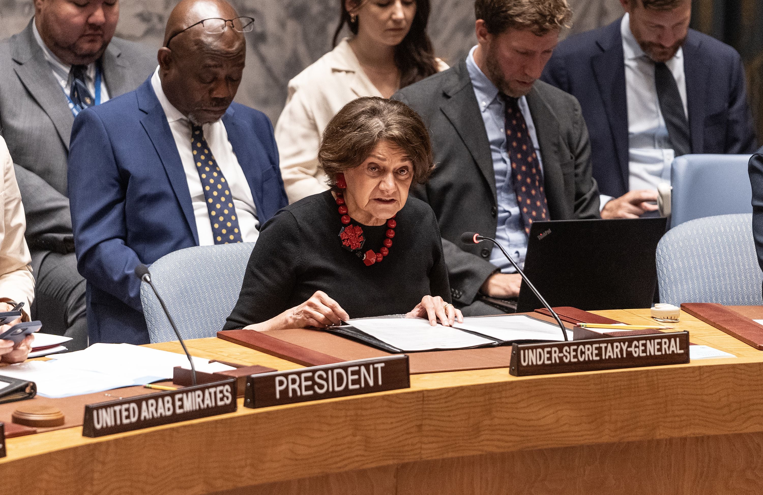 La secretaria general adjunta de Asuntos Políticos de la organización, Rosemary DiCarlo, denunció que “los brutales e implacables” bombardeos del Kremlin han dañado la infraestructura de exportación en los puertos ucranianos del mar Negro. (EUROPA PRESS)