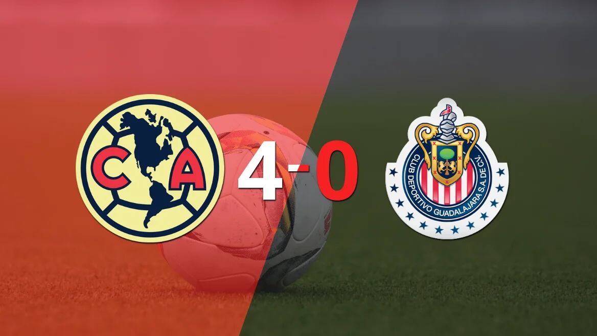 Chivas perdió ante Club América el Clásico de Clásicos y Diego Valdés anotó doblete