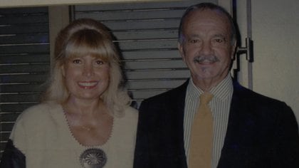 Laura Escalada junto a su esposo, Ástor Piazzolla.