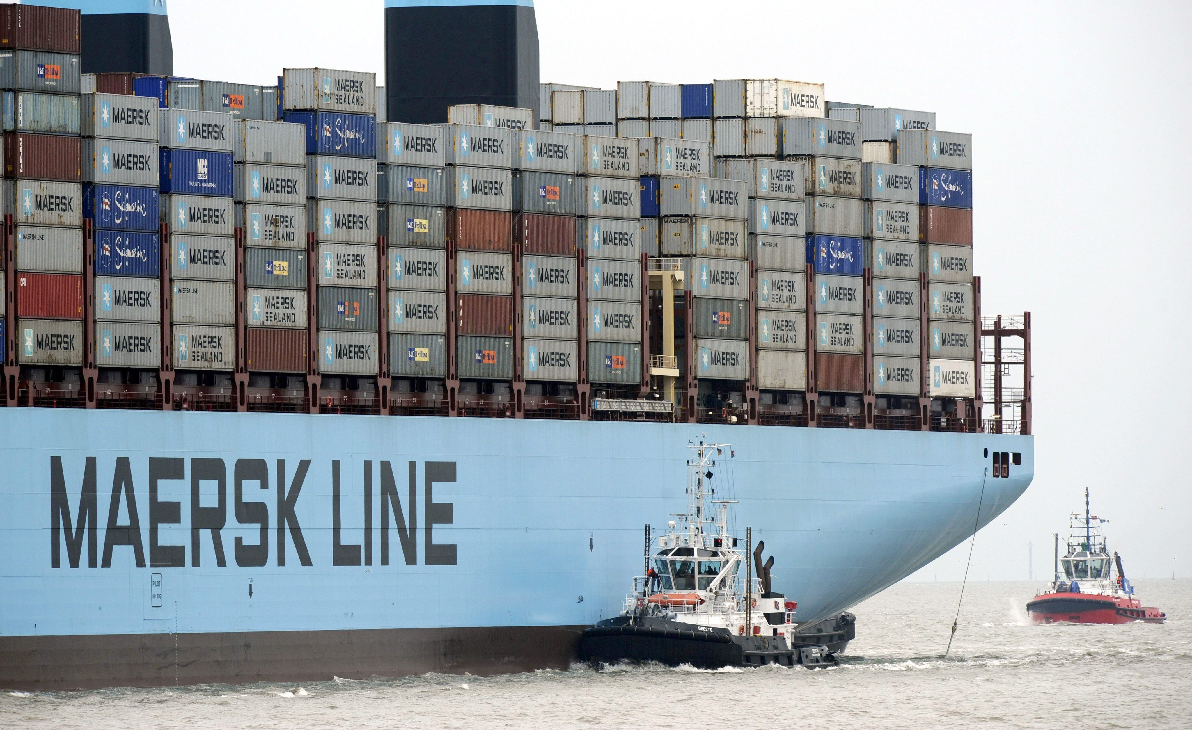 El buque portacontenedores más grande del mundo, Maersk Mc-Kinney Møller, en una foto de archivo, tomada en 2013. EFE/EPA/INGO WAGNER
