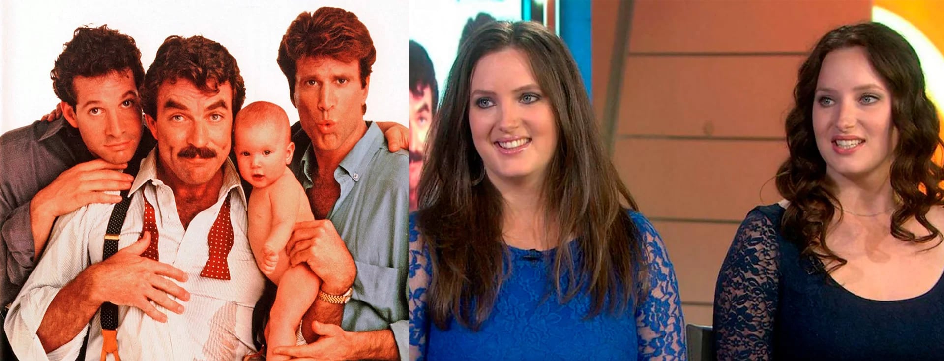 Lisa y Michelle Blair Ontonovich trabajaron en la famosa comedia “Tres hombres y un bebé” junto a  Tom Selleck, Steve Guttenberg y Ted Danson