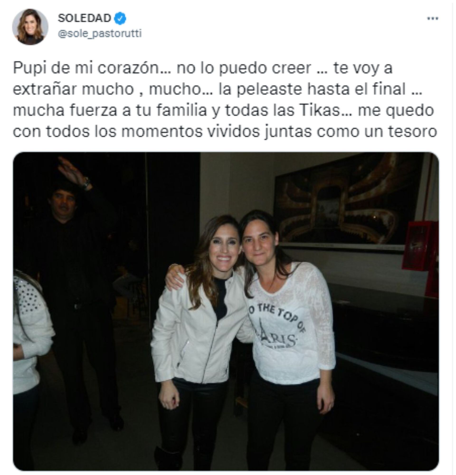 El mensaje de Soledad Pastorutti tras la muerte de una fan