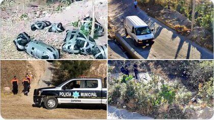 Al menos 18 bolsas que presuntamente contenían cuerpos mutilados fueron halladas en el Circuito JVC, en Zapopan, Jalisco. Se aseguró, sería obra del narco (Foto: Twitter/GHOSTDEVIIL)