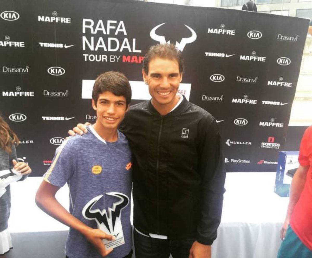 Carlos Alcaraz cuando ganó el Rafa Nadal Tour (Rafa Nadal Tour)