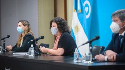 Conferencia de prensa de la ministra de Salud, Carla Vizzotti