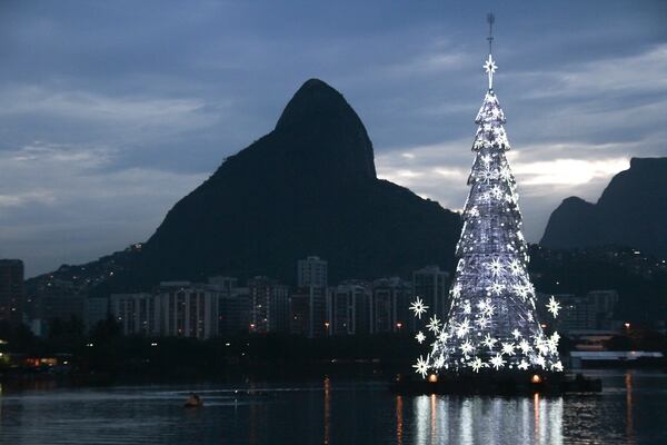 El original árbol navideño de la Ciudad de Río de Janeiro, Brasil