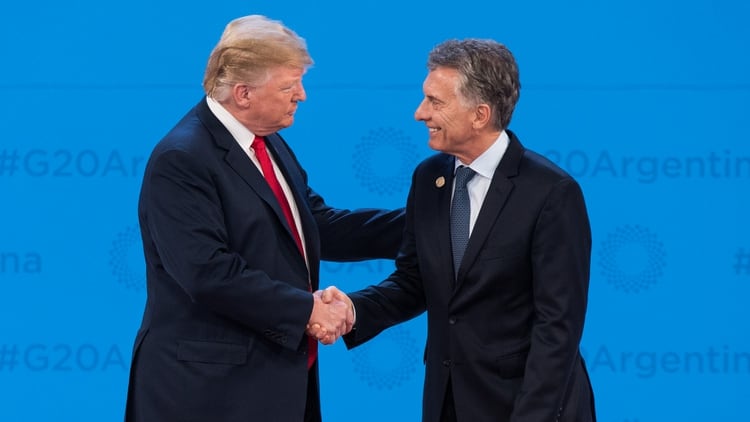 Donald Trump y Mauricio Macri durante el G20 (Foto: Manuel Cortina)