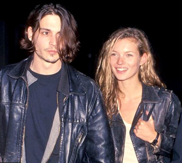 Johnny Depp y la modelo Kate Moss
