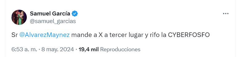 Samuel García propone rifar la camioneta Cybertruck, de Tesla, si Jorge Álvarez Máynez supera a Xóchitl Gálvez en las encuestas (Captura de Pantalla)