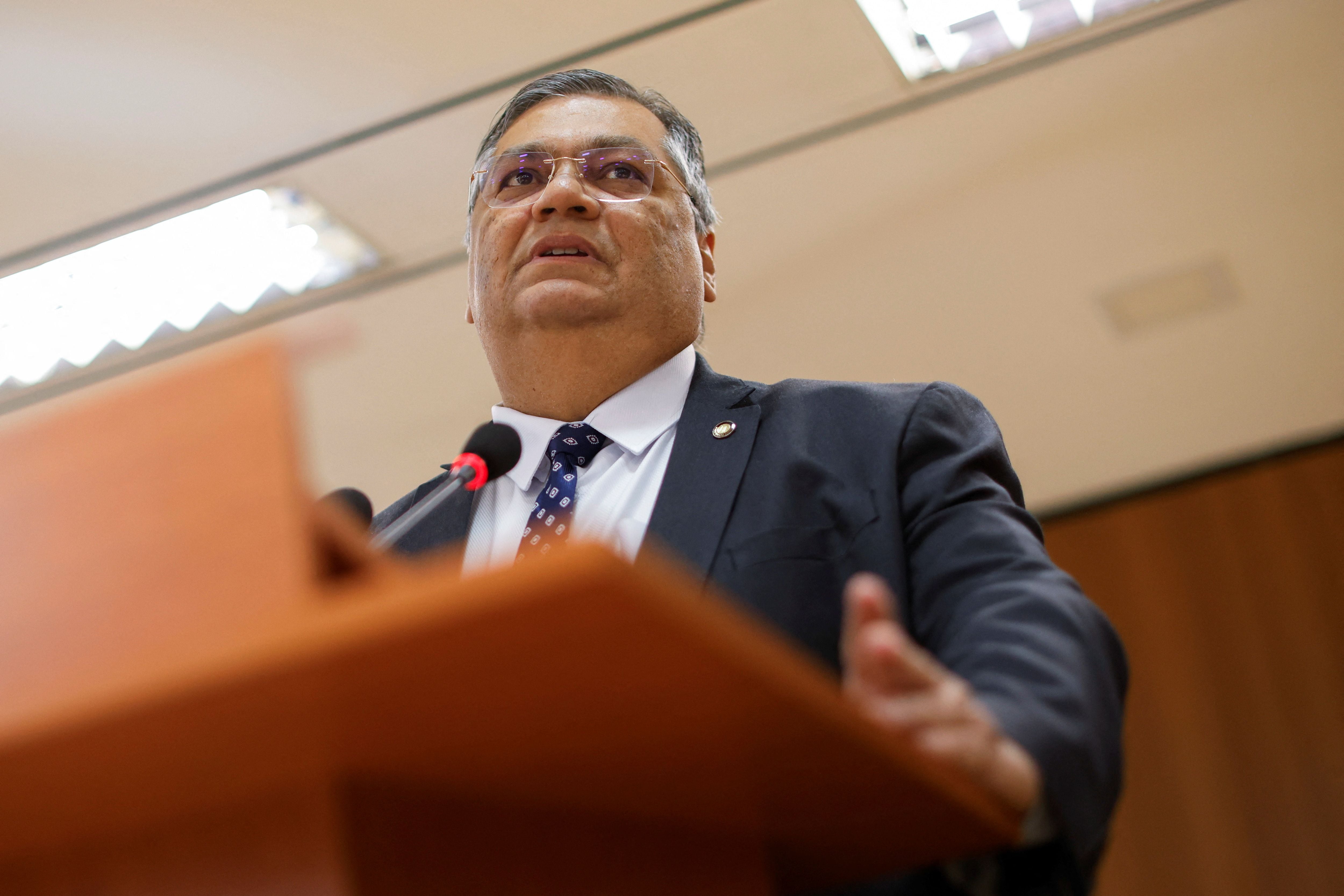 Flavio Dino, ministro de Justicia, en la conferencia sobre el avance de la investigación (Reuters)
