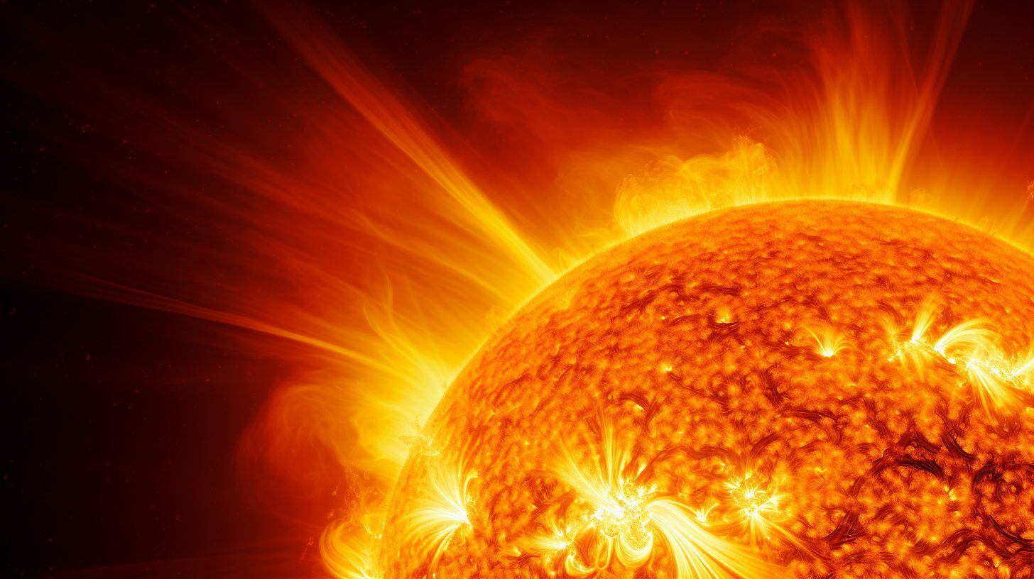 Astro radiante y explosiones solares: fenómenos astronómicos fascinantes. Observa la energía solar en su máxima expresión. Cielo estelar brillante. - (Imagen Ilustrativa Infobae)