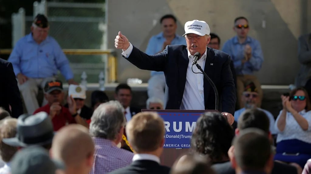 Donald Trump habla durante un acto de campaña (Reuters)