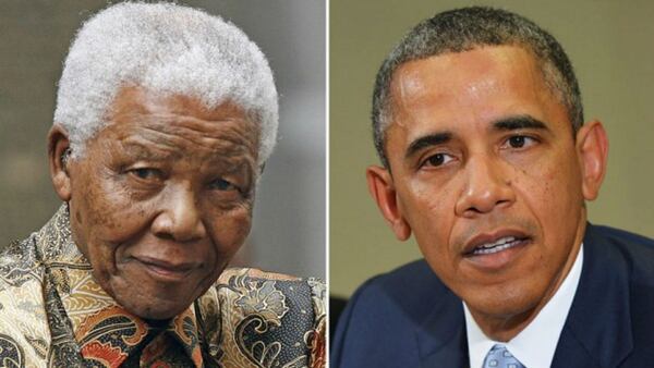 Nelson Mandela y Barack Obama.
