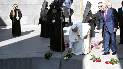 El homenaje del Papa a las víctimas del genocidio armenio (Archivo/Reuters)