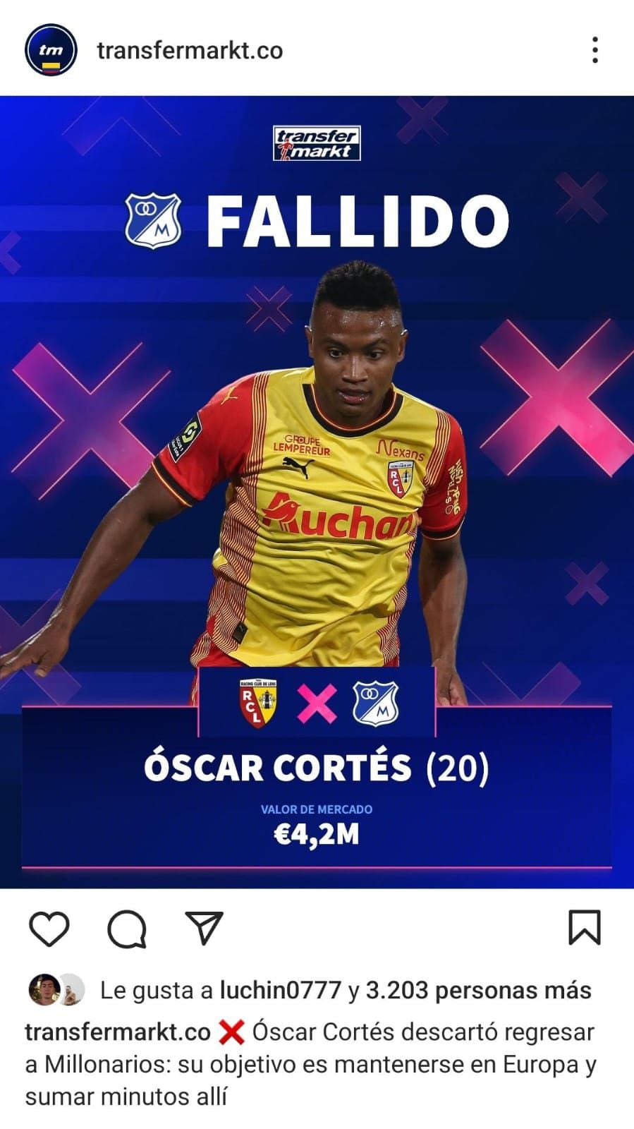 Así fue el primer gol de Óscar Cortés en el fútbol francés: estas