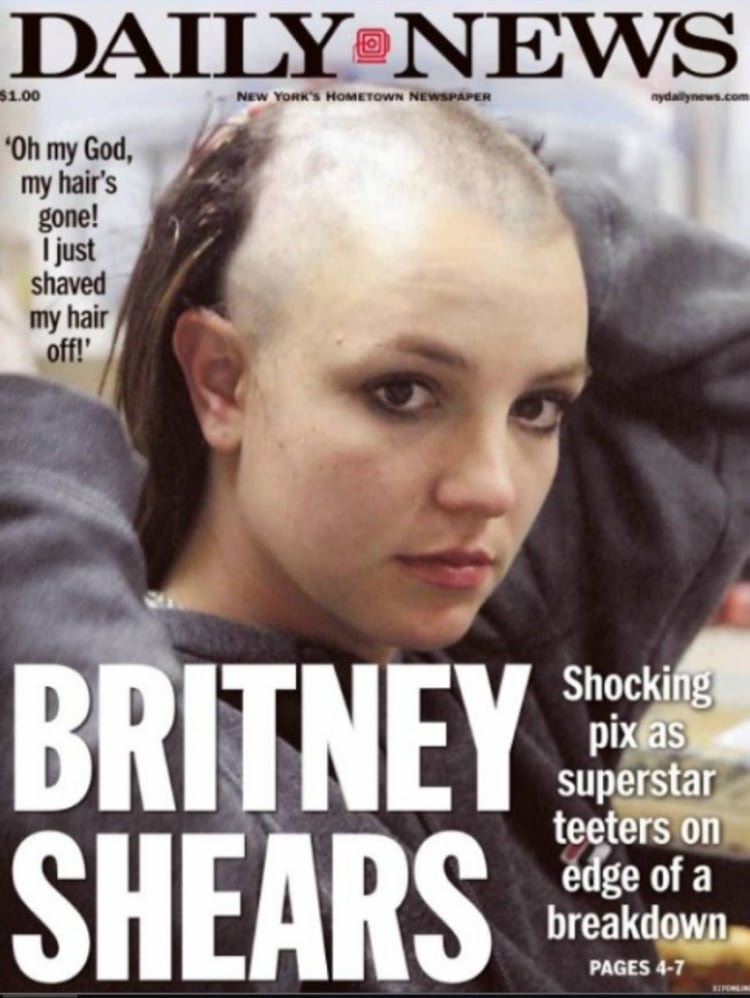La prensa mundial siguió con atención las horas más bajas de Britney Spears